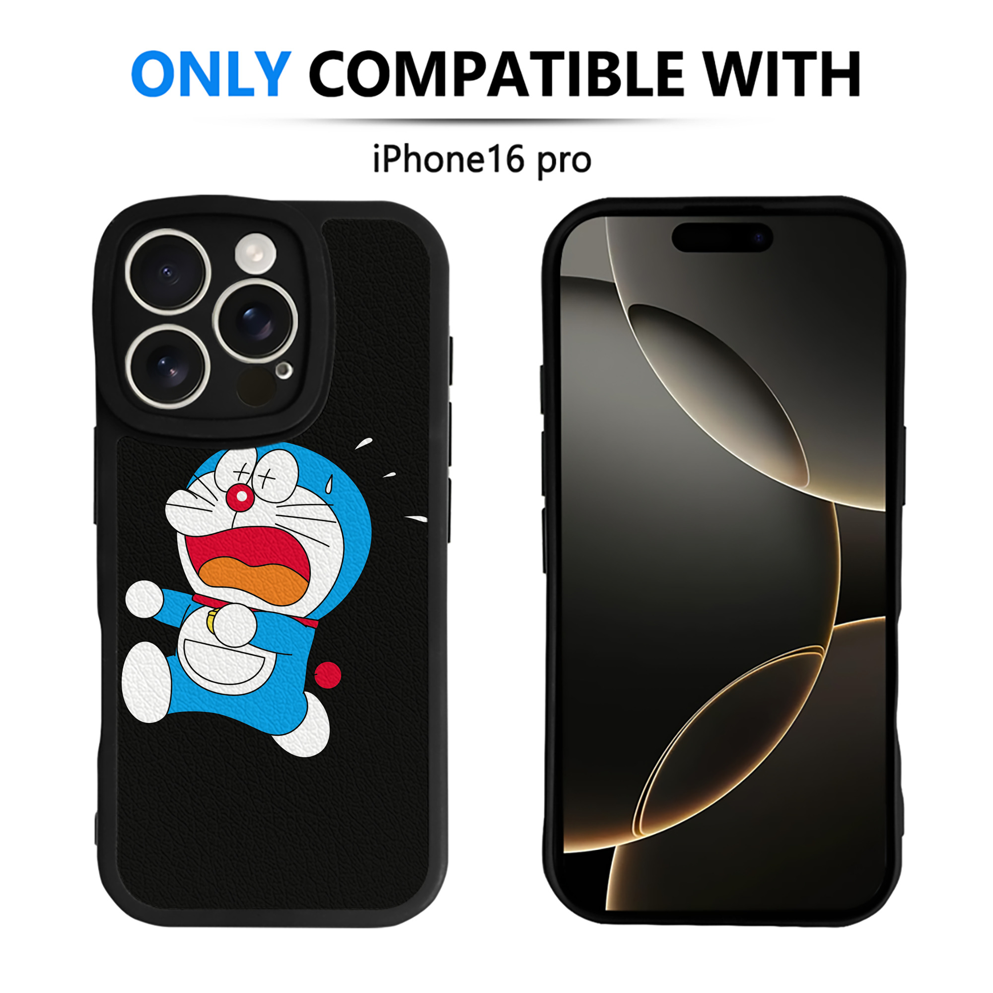 （画像用） ドラえもん Doraemon 【iPhone 16シリーズ対応】シリコンスマホケース（レザー調） 材質：シリコン